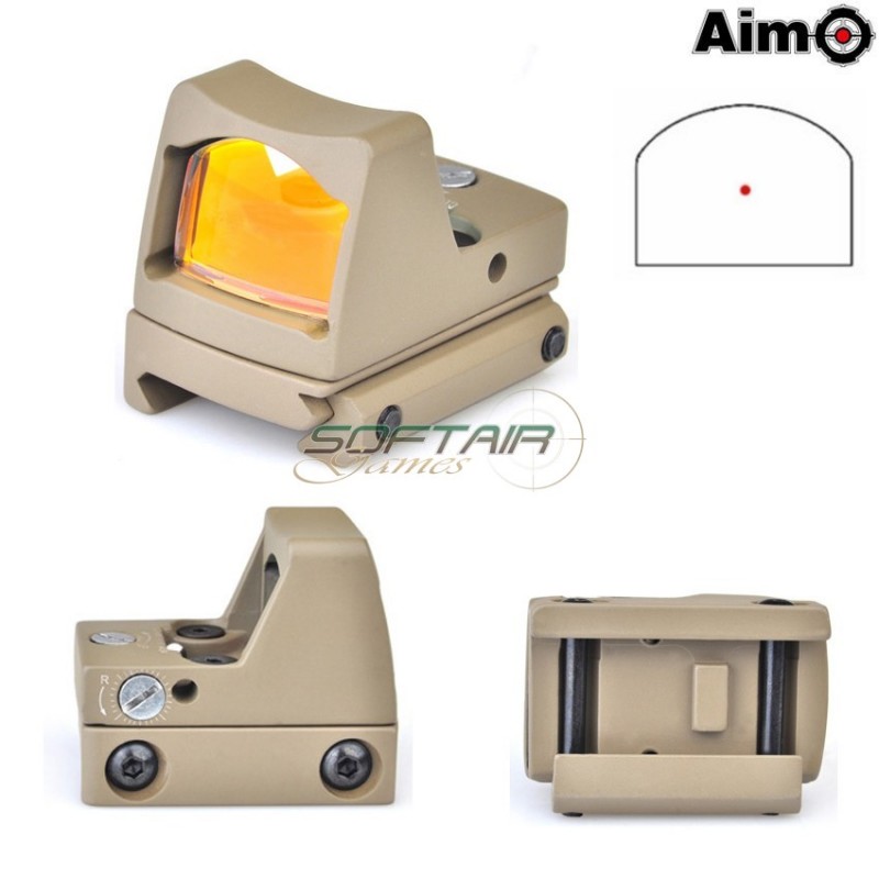 Led Red Dot Rmr Reflex Sight Style Dark Earth Aim-o (ao1005-de)