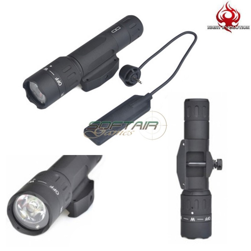 Flashlight Wmx200 Tactical Light Led Ir Black Night Evolution Ne0401