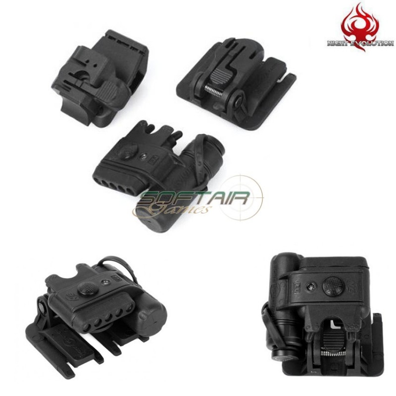 Helmet Light Set Gen 3 Black Night Evolution (ne05003-bk-red)