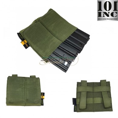 Double Elastic Magazines Pouch Green 101 Inc (359951-gr)