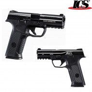 Gas Pistol Alpha Black Leopard Eye Ics (ics-alpha-bk)