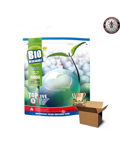 BUSTA DA 1KG DI PALLINI SOFT AIR BIO BIODEGRADABILI VERDI 0,20g – 5000 PALLINI – MODELLO JS-BIO0.20V