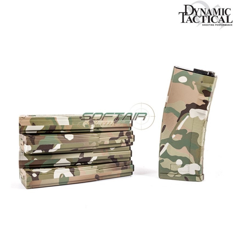 Box 5 Caricatori Monofilari Invader 120bb M4 Aeg Multicam Dynamic Tactical (dy-wt21v-mc)