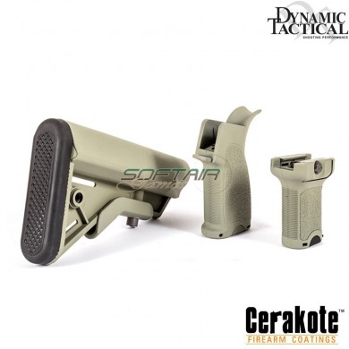 Kit Short For M4 Br Furniture Foliage Green Aeg Dynamic Tactical (dy-ck50s-c-wf)