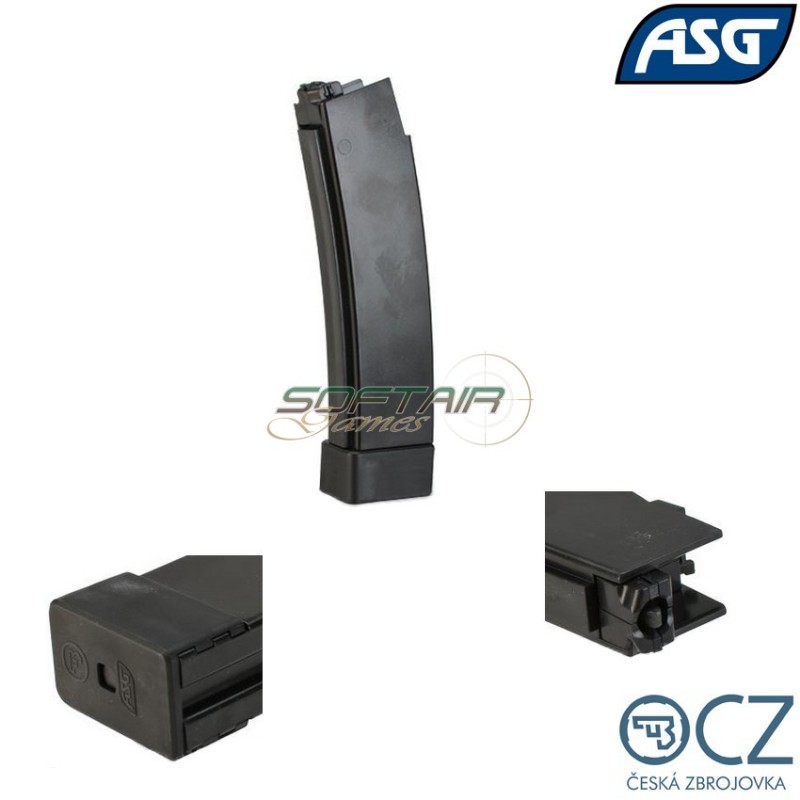 Mid-cap Magazine 75bb Black For Scorpion Evo 3-a1 Asg (asg-17844-1)