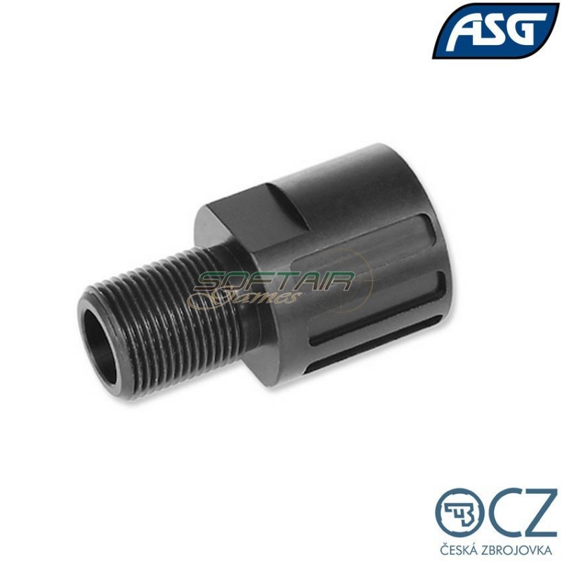 Adattatore Silenziatore Black Da 18mm A 14mm Per Scorpion Evo 3-a1 Asg (asg-17950)