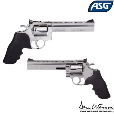 Co2 Revolver Dan Wesson 715 6" Silver Pistol Asg (asg-18194)