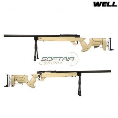 Sniper Spring Rifle L96 Tactical Karabiner Mauser Tan Well (mb05t)