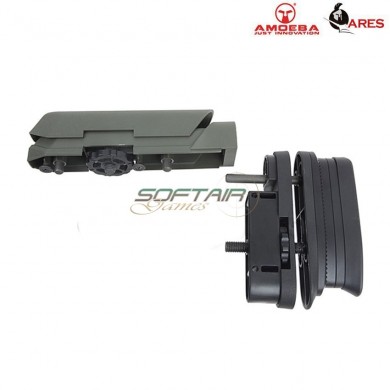 Set Tactical Advanced Butt/cheek Pad For Spring Rifle Striker Olive Drab Ares Amoeba (ar-aspad01v)