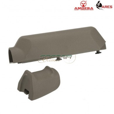 Set Dark Earth Stock/grip For Spring Rifle Striker Ares Amoeba (ar-611465)