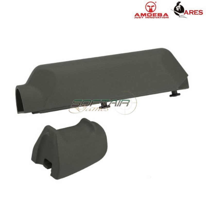 Set Olive Drab Calcio/grip Per Fucile A Molla Striker Ares Amoeba (ar-611466)
