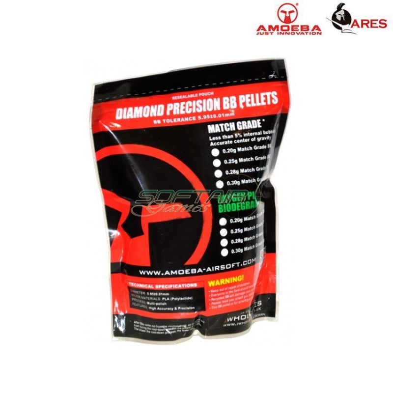 Diamond Bb Bag Bio 0.28gr White Ares Amoeba (ar-bio-028-wh)