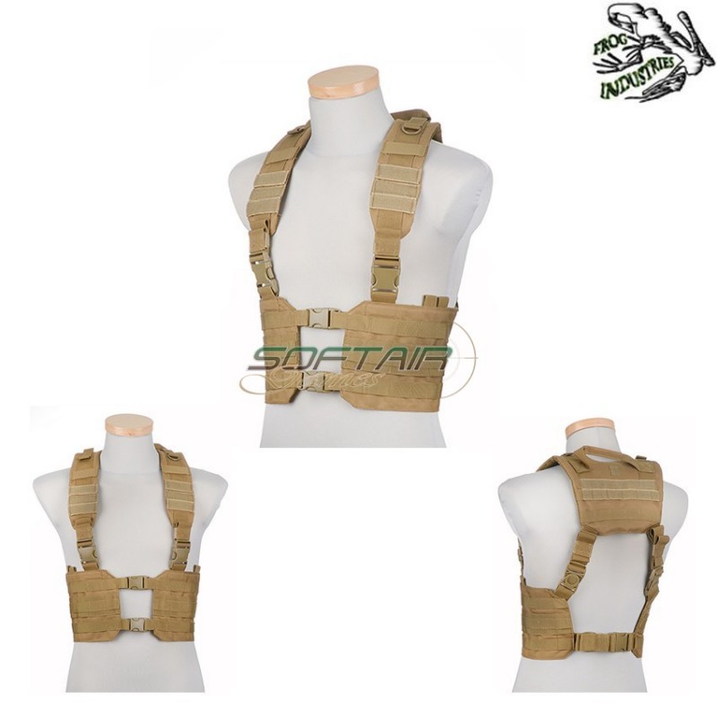 Split Chest Rig Molle Tactical Vest Coyote Frog Industries (fi-v24-ct)