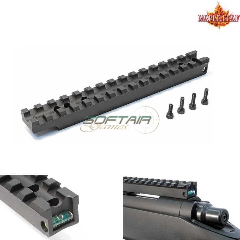 Scope Rail 20mm With Bubble Level Green For Vsr Maple Leaf (ml-vsrrg)