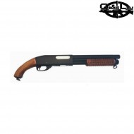 Fucile A Molla Pompa Full Metal Black & Real Wood M870 Short Q&g (ql-m870sb)