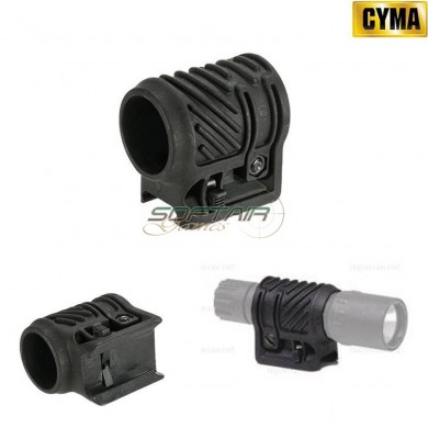 20mm Rail Qd Weawer Mount 1" For Flashlight/laser Black Cyma (c66)