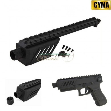 Slitta Ris/silenziatore Mount 20mm Per Glock Aep Black Cyma (cm-c29)