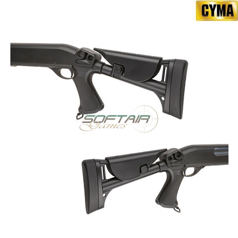 Fucile A Molla Pompa M870 Black Cqb Cyma (cm-353-bk)