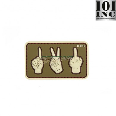 Patch 3d Pvc One Two Fuck You Green/sand 101 Inc (inc-444130-5158)