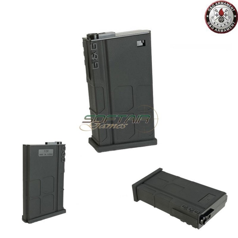 Mid-cap Polymer Magazine Black 120bb For Sr25/gr25 G&g (gg-310273) Mid-cap Polymer Magazine Black 120bb For Sr25/gr25 G&g (gg-310273)