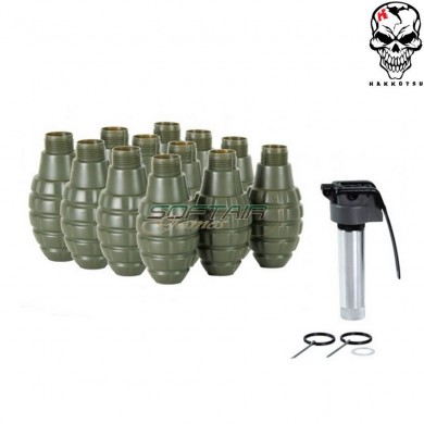 Co2 Grenade Thunder B Ananas Set 12pcs Hakkotsu (hako-tb12a)