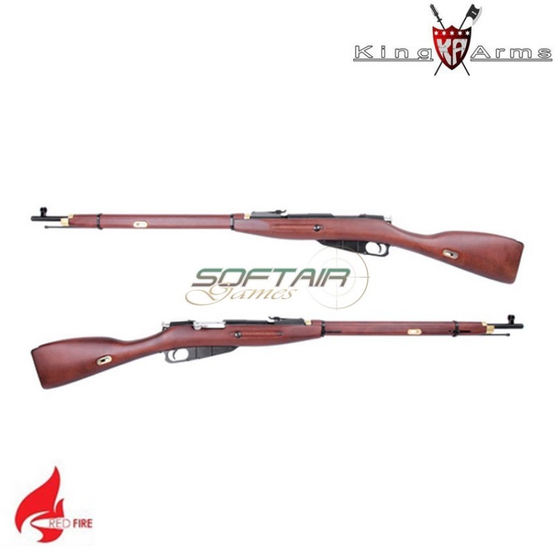 Fucile A Molla Mosin Nagant 1891/30 Real Wood Red Fire King Arms (ka-mosin) Fucile A Molla Mosin Nagant 1891/30 Real Wood Red Fire King Arms (ka-mosin)
