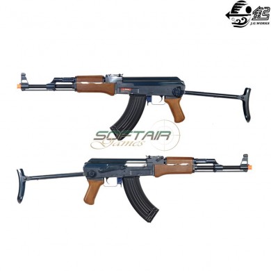 Electric Rifle Ak47 Folding Wood & Black Jing Gong (jg-0507-w)