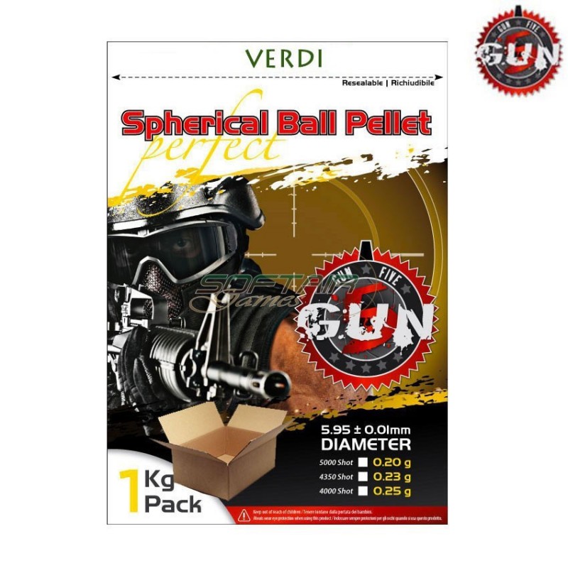 Cartone Pallini Verdi Perfect Spherical 0.20gr Gun Five (gfc020g)