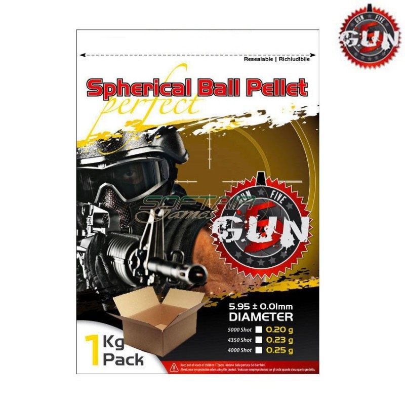 White Bb Box Perfect Spherical 0.25gr Gun Five (gfc025)