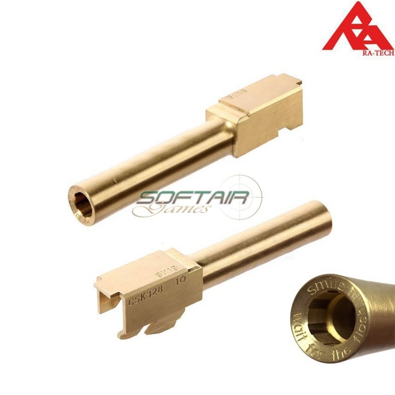 Outer Barrel Cnc Gold Marking Version Per We G19 Gbb Ra-tech (rt-25)