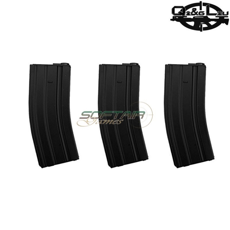 Set 3 Caricatori Maggiorati 300bb Per M4/m16 Black Q&g (ql-carm4-set3)