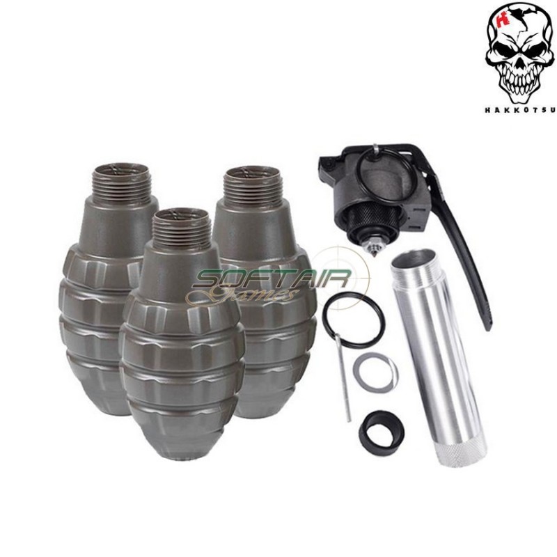 Co2 Grenade Thunder B Ananas Set 3pcs Hakkotsu (hako-tb06)