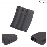 Set 3 Aeg Caricatori Monofilari 120bb M4/m16 Black Kwa (kwa-mag-120-bk-set)