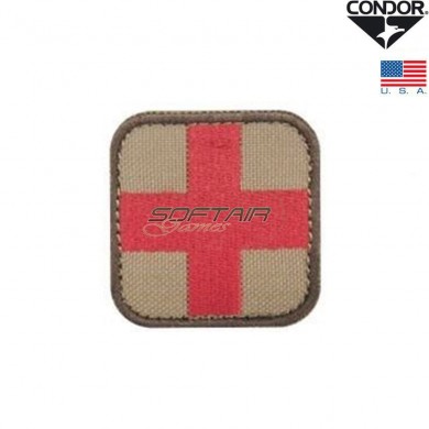 Embroidered Patch Medic Tan/red Condor® (9999-tr)