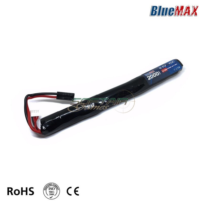 Batteria Li-ion Connettore Mini Tamiya 11.1v X 2000mah 15c Stick Type Bluemax-power® (bmp-11.1x2000-stick)
