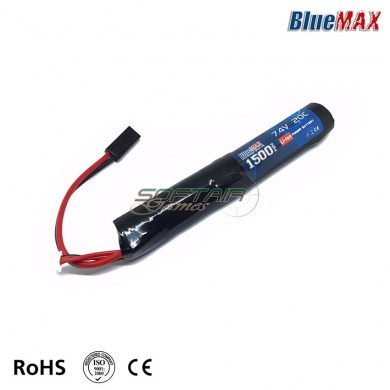 Batteria Li-ion Connettore Mini Tamiya 7.4v X 1500mah 20c Stick Type Bluemax-power® (bmp-7.4x1500-stick)