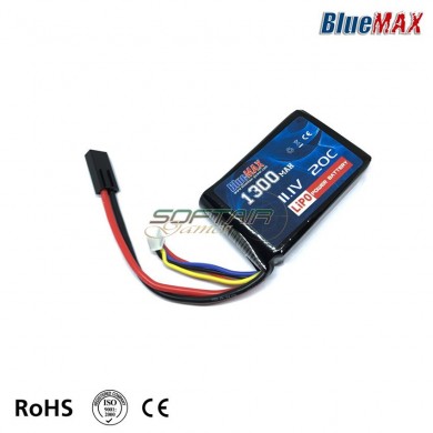 Batteria Lipo Connettore Mini Tamiya 11.1v X 1300mah 20c Peq Type Bluemax-power® (bmp-11.1x1300-peq)