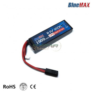 Lipo Battery Mini Tamiya Connector 11.1v X 1500mah 20c Mini Type Bluemax-power® (bmp-11.1x1500-mini)
