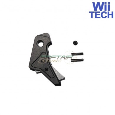 Cnc Trigger Type B Tactical Black-silver For Glock Marui/we Wii Tech (wt-3353)