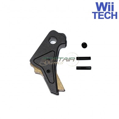 Grilletto Cnc Type B Tactical Black-gold Per Glock Marui/we Wii Tech (wt-3352)