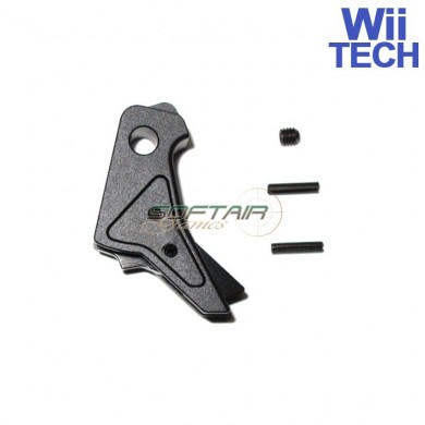 Cnc Trigger Type B Tactical Black-black For Glock Marui/we Wii Tech (wt-3351)