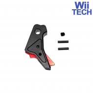 Grilletto Cnc Type B Tactical Black-red Per Glock Marui/we Wii Tech (wt-3350)