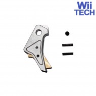 Cnc Trigger Type B Tactical Silver-gold For Glock Marui/we Wii Tech (wt-3349)