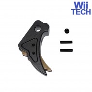 Grilletto Cnc Type A Tactical Black-gold Per Glock Marui/we Wii Tech (wt-3345)