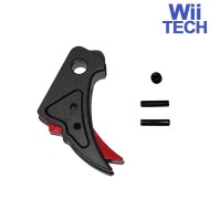 Grilletto Cnc Type A Tactical Black-red Per Glock Marui/we Wii Tech (wt-3343)