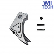 Cnc Trigger Type A Tactical Silver-black For Glock Marui/we Wii Tech (wt-3341) Cnc Trigger Type A Tactical Silver-black For Glock Marui/we Wii Tech (wt-3341)