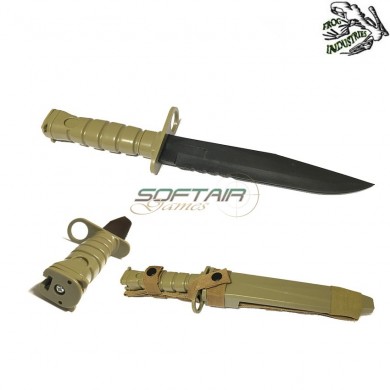 Dummy Knife Type 4 M4/m16 Bayonet With Hard Holster Tan Frog Industries (fi-005278-tan)