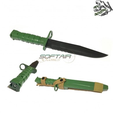Dummy Knife Type 4 M4/m16 Bayonet With Hard Holster Green Frog Industries (fi-007657-od)