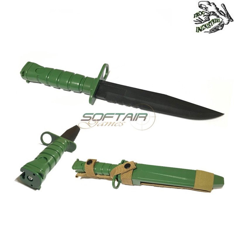 Coltello Dummy Type 4 M4/m16 Bayonet Con Fondina Rigida Green Frog Industries (fi-007657-od)