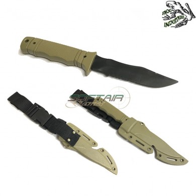 Dummy Knife Type 5 With Hard Holster Green Frog Industries (fi-knife-5-tan)